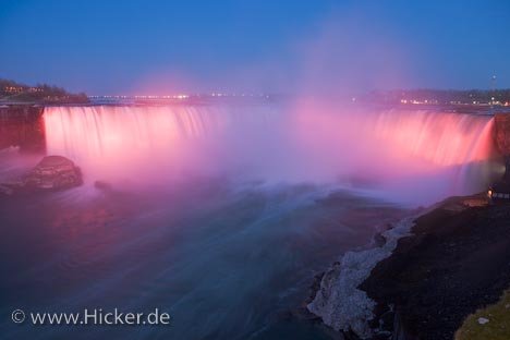 Niagara Wasserfall Daemmerung Ontario