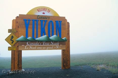 Willkommensschild Yukon